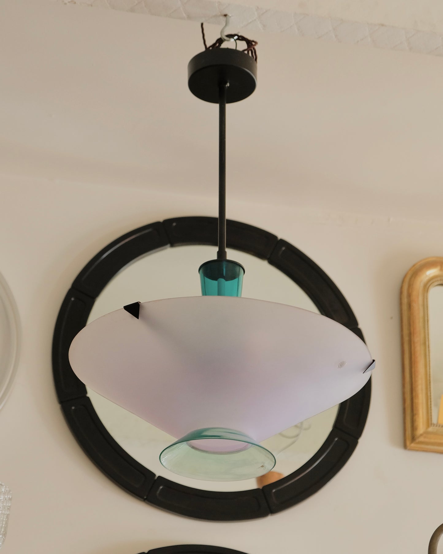 MODERNIST FONATANA ARTE SAUCER PENDANT