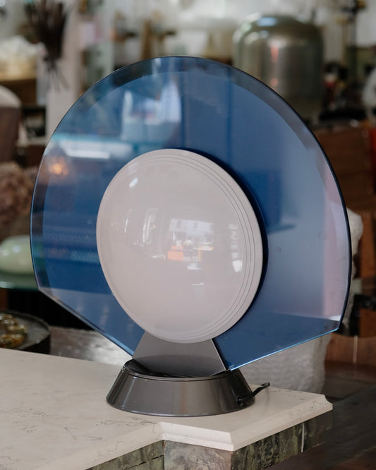 DARK BLUE & GREY TIKAL LAMP