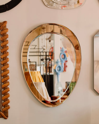 TAPERED CRISTAL ARTE GOLD GLASS MIRROR