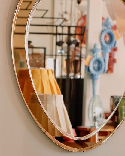 TAPERED CRISTAL ARTE GOLD GLASS MIRROR