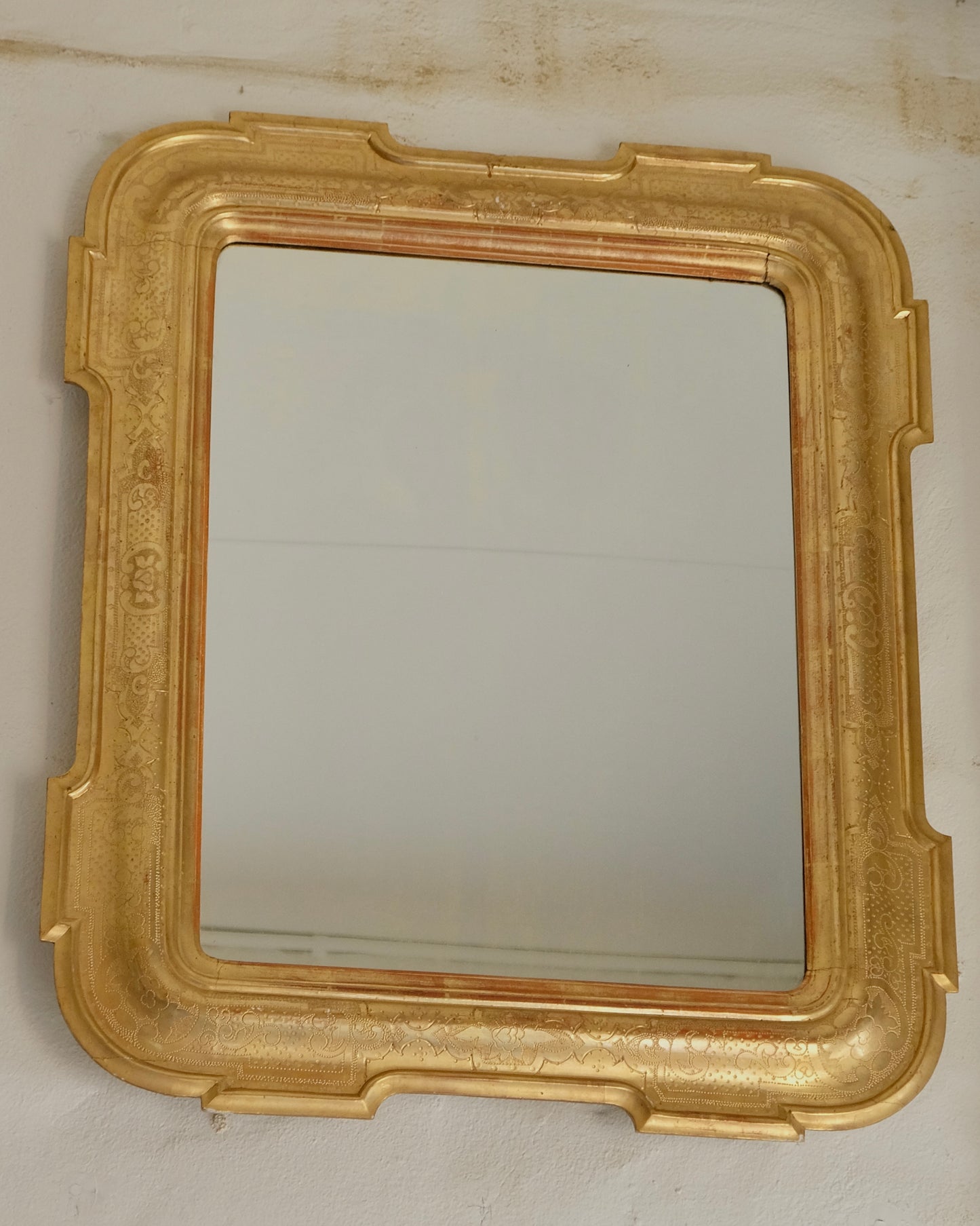 GEOMETRIC LOUIS PHILIPPE GILDED MIRROR