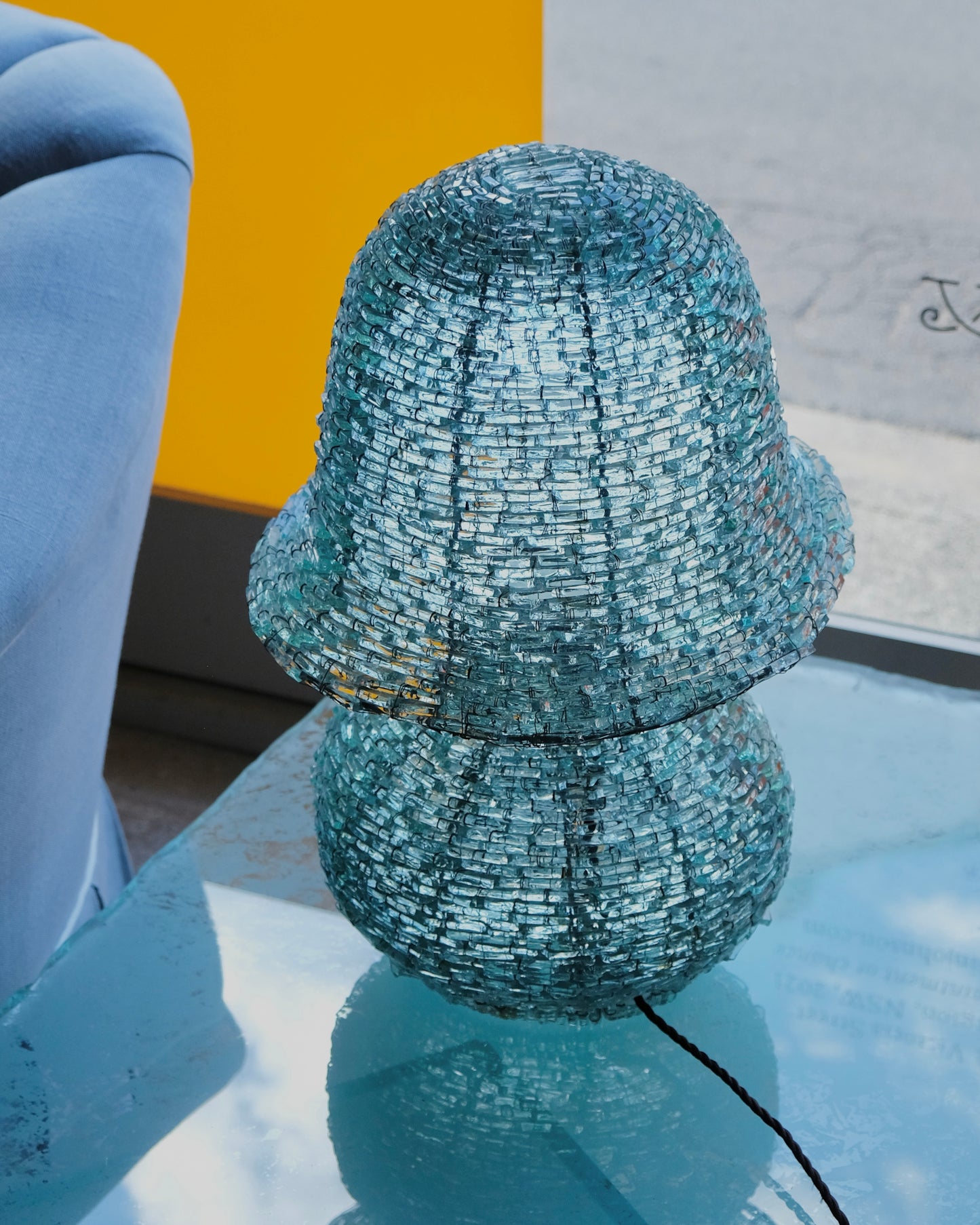 SEGMENTED GLASS TAO MUSHROOM LAMP