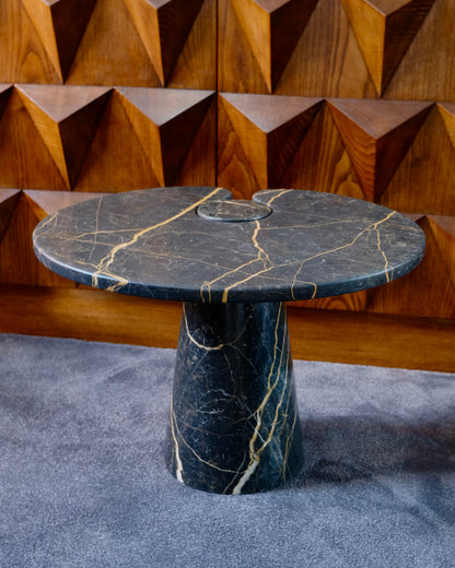 EROS AMBER VEINED MARBLE SIDE TABLE
