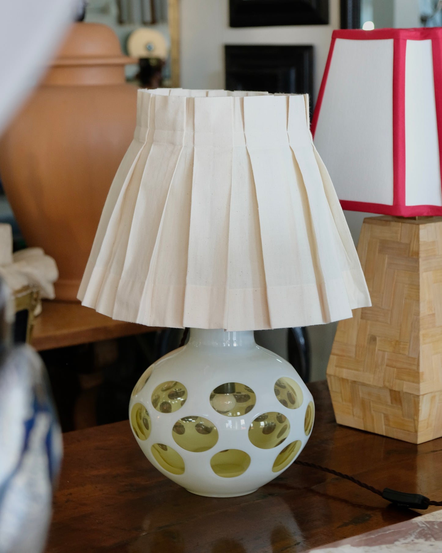 SPOTTED MAZZEGA TWIN LIGHT TABLE LAMP
