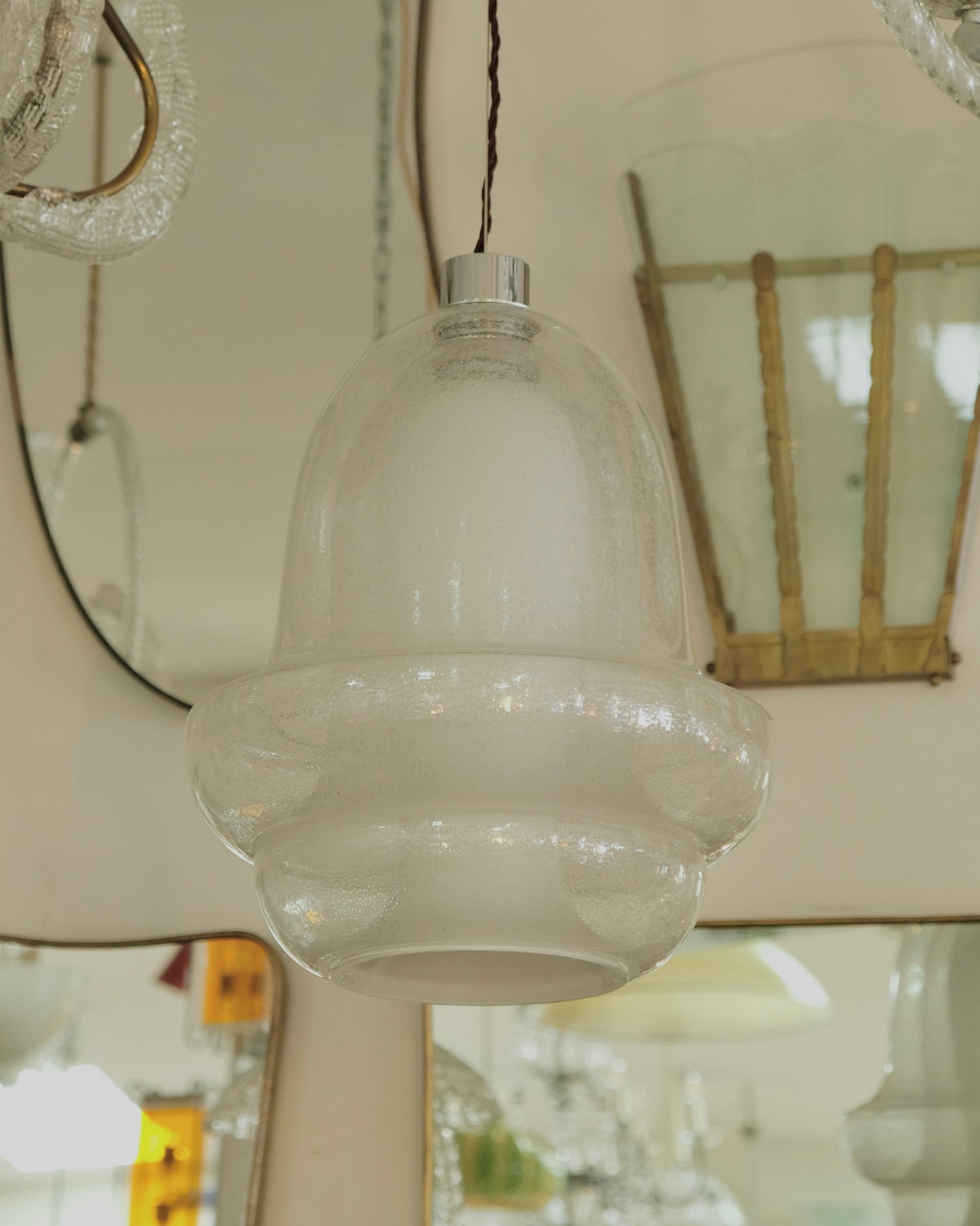 MAZZEGA SEEDED GLASS POLPO PENDANT