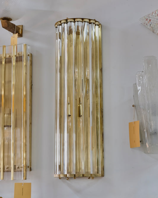 LARGE GLASS STEM WALL LIGHTS