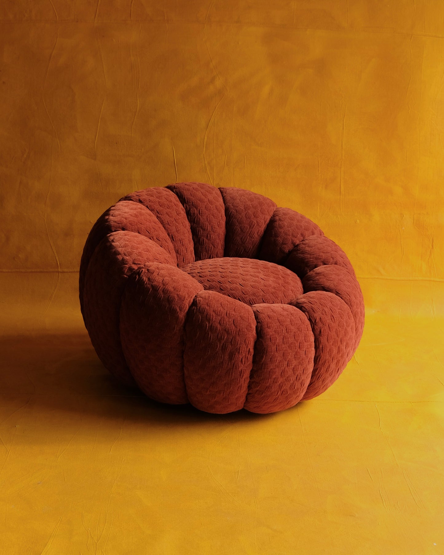 SET OF FOUR RED TULIP ARMCHAIRS