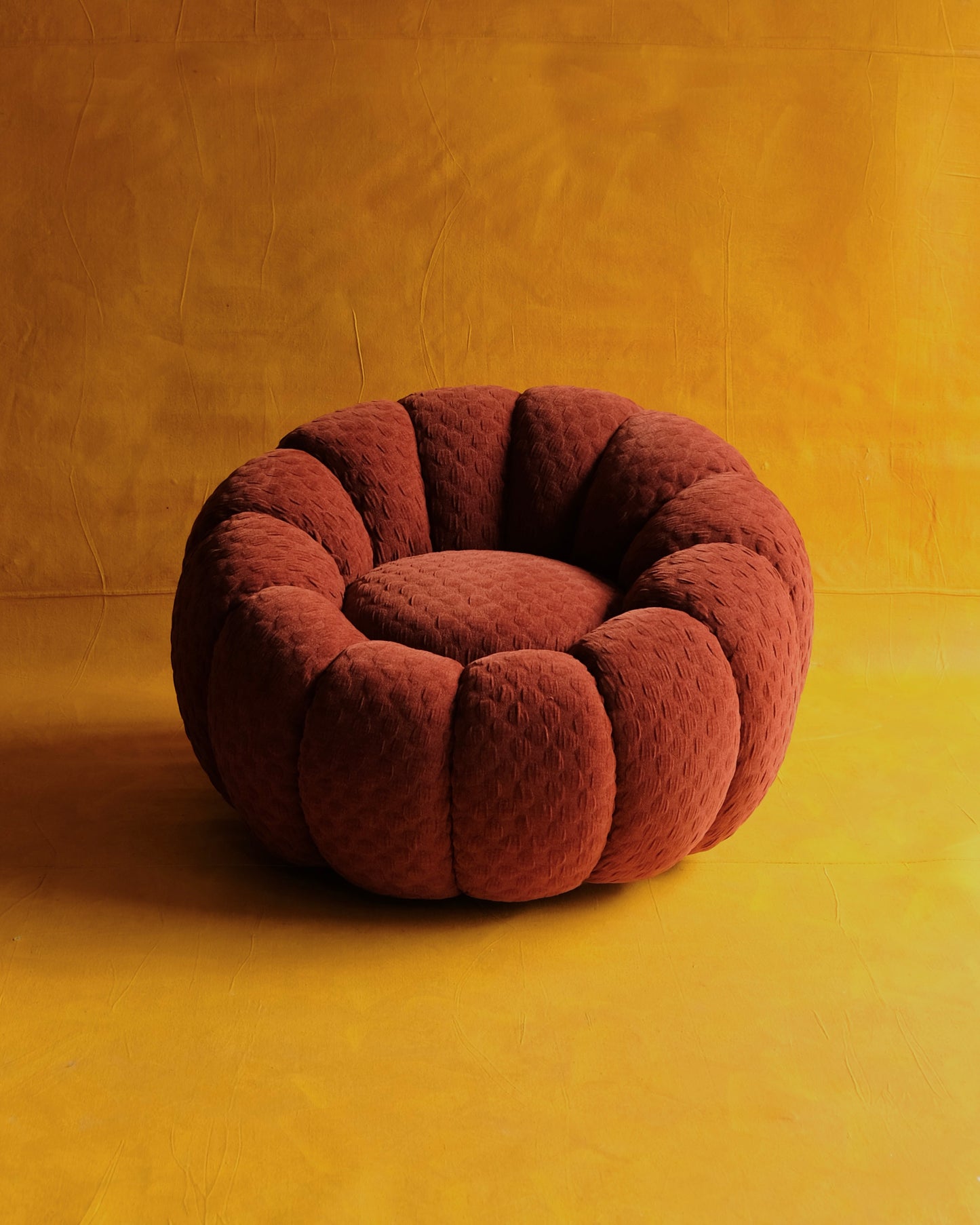 SET OF FOUR RED TULIP ARMCHAIRS