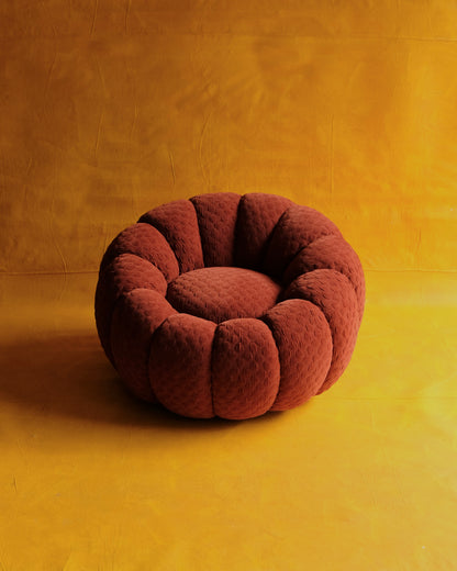 SET OF FOUR RED TULIP ARMCHAIRS