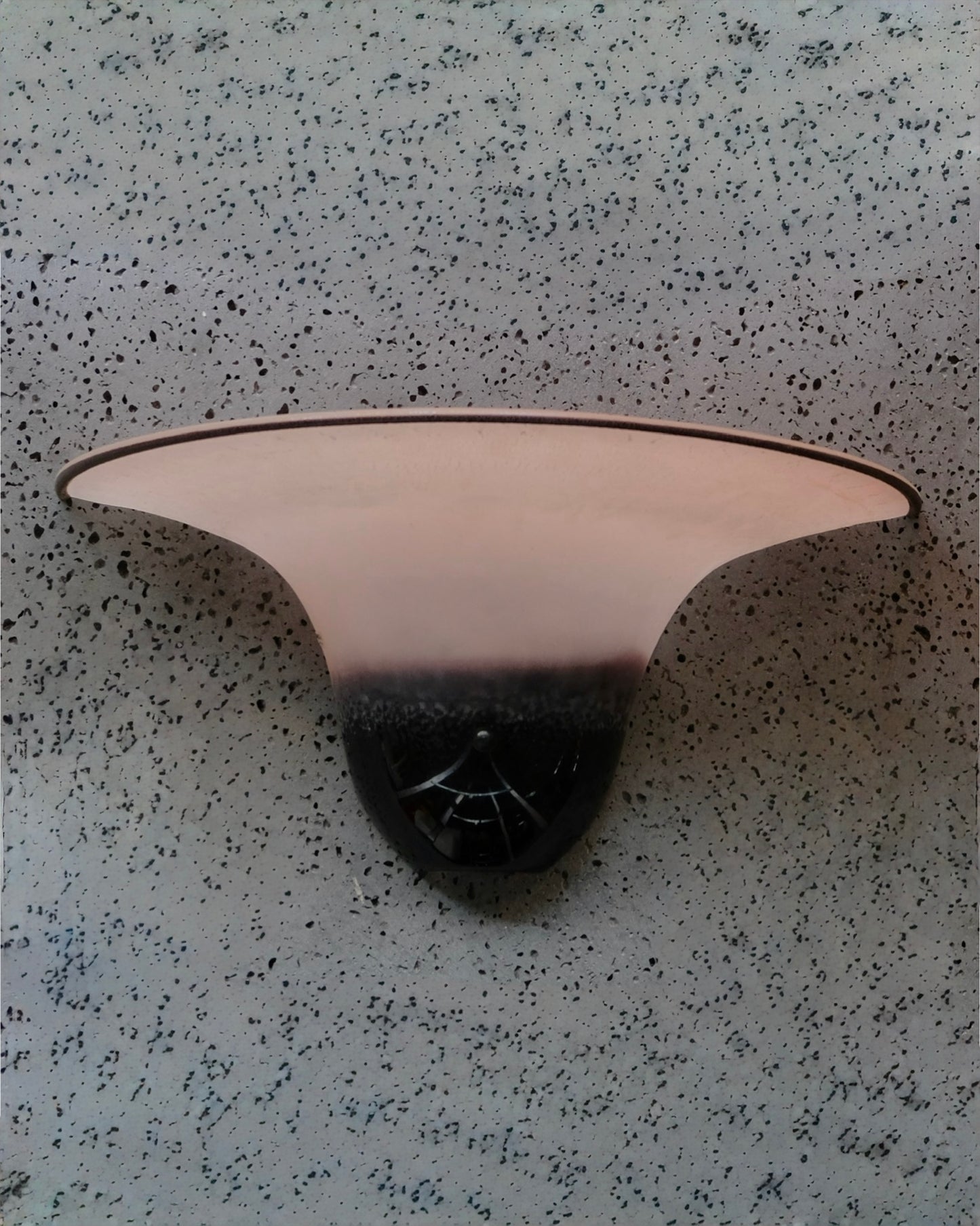 LARGE FROSTED TWO TONE MURANO GLASS SCONCE