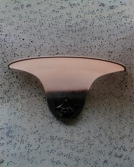 LARGE FROSTED TWO TONE MURANO GLASS SCONCE