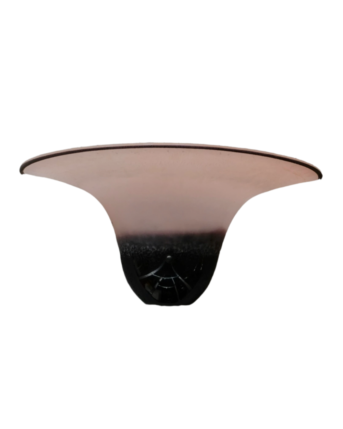 LARGE FROSTED TWO TONE MURANO GLASS SCONCE
