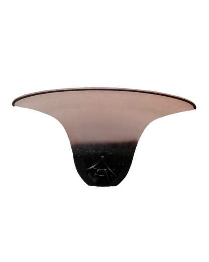 LARGE FROSTED TWO TONE MURANO GLASS SCONCE