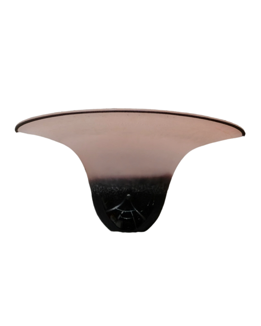 LARGE FROSTED TWO TONE MURANO GLASS SCONCE