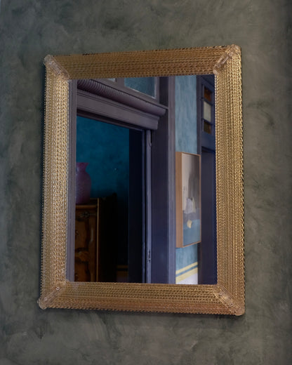 PAIR OF MURANO GLASS STEM VENETIAN MIRRORS