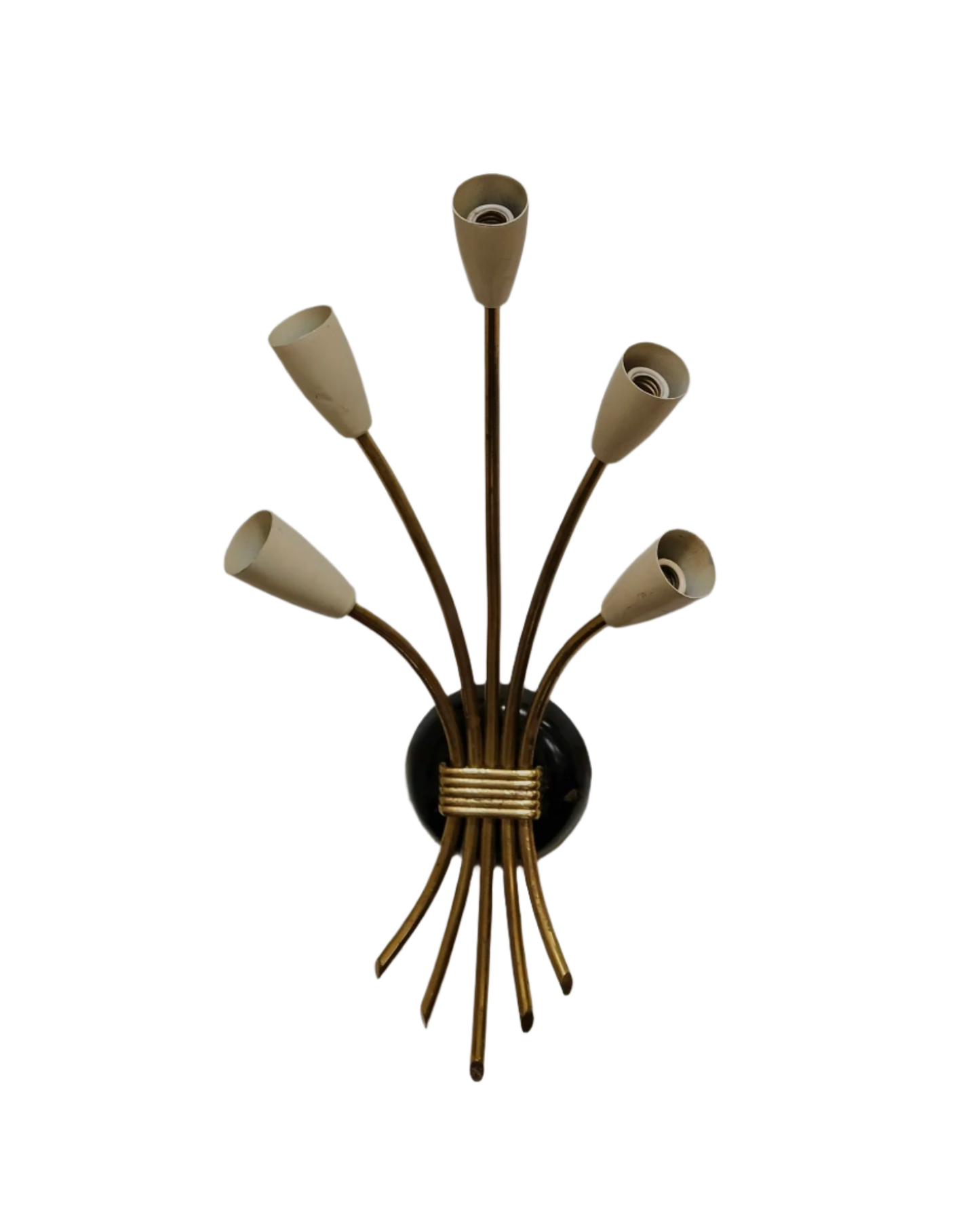 BRASS 5 ARM WALL SCONCE