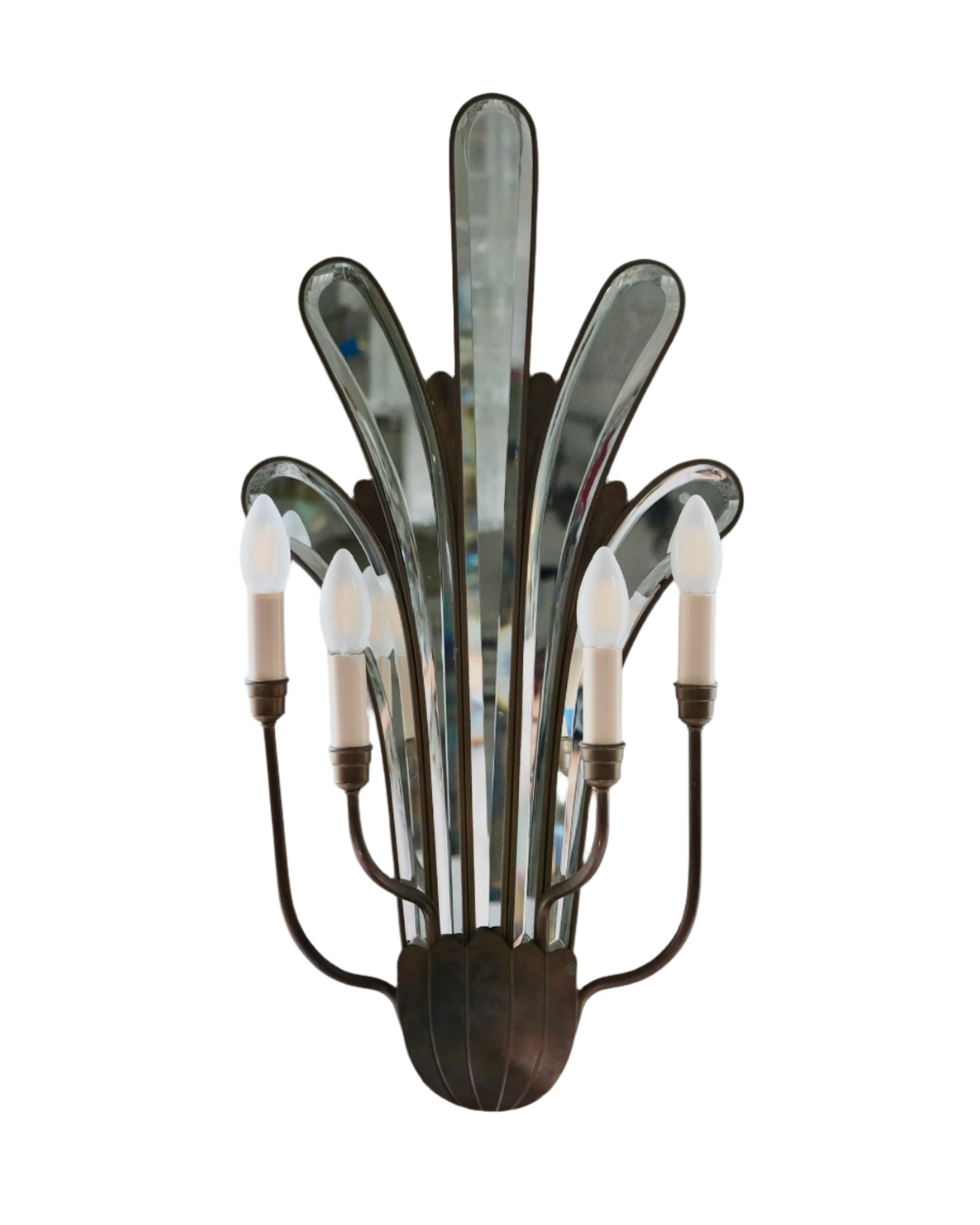 GLASS MIRROR CANDLE HOLDER