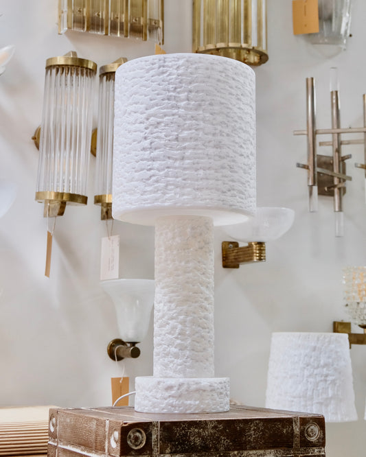 SHOWROOM | CYLINDER BASE ALABASTER TABLE LAMPS