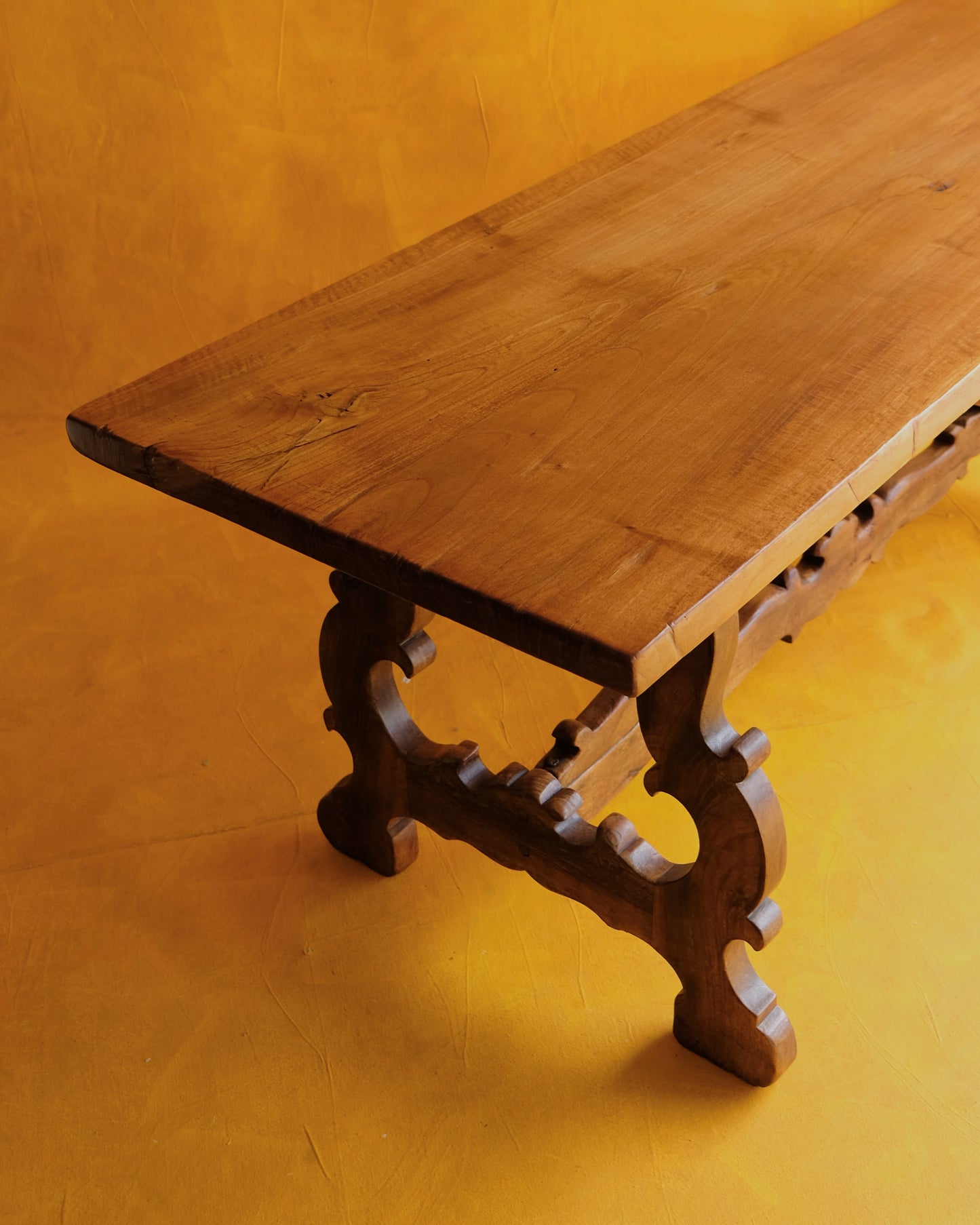 TEXTURED SPANISH OAK DINING TABLE