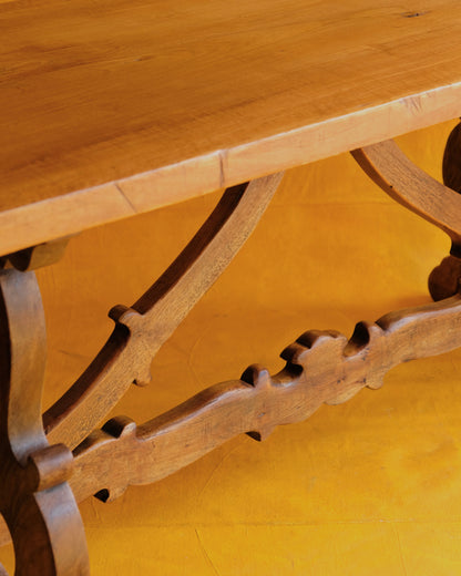 TEXTURED SPANISH OAK DINING TABLE