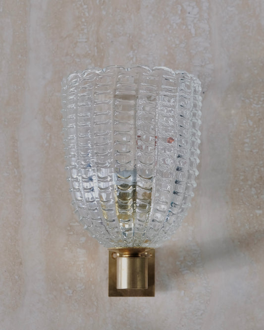 TAMSINS OFFICE | MURANO GLASS SCALLOPED WALL SCONCES
