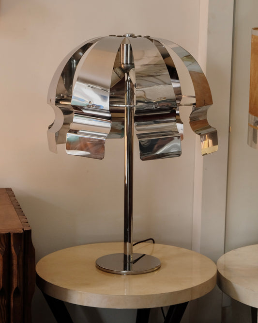 FOLDED CHROME PAMELA LAMP