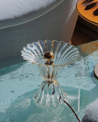 PETITE BAROVIER & TOSO GLASS TULIP LAMP