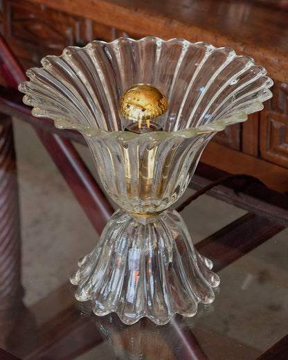 PETITE BAROVIER & TOSO GLASS TULIP LAMP