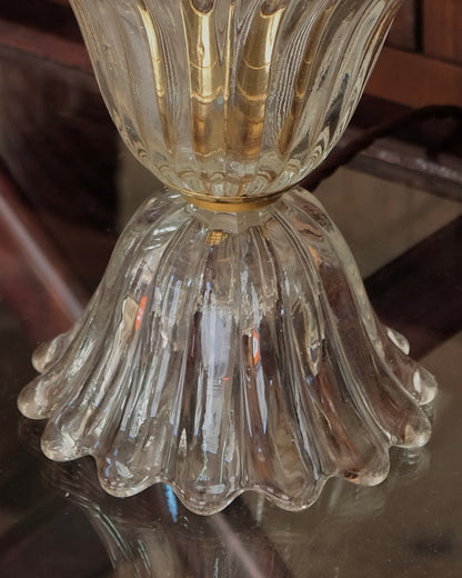 PETITE BAROVIER & TOSO GLASS TULIP LAMP