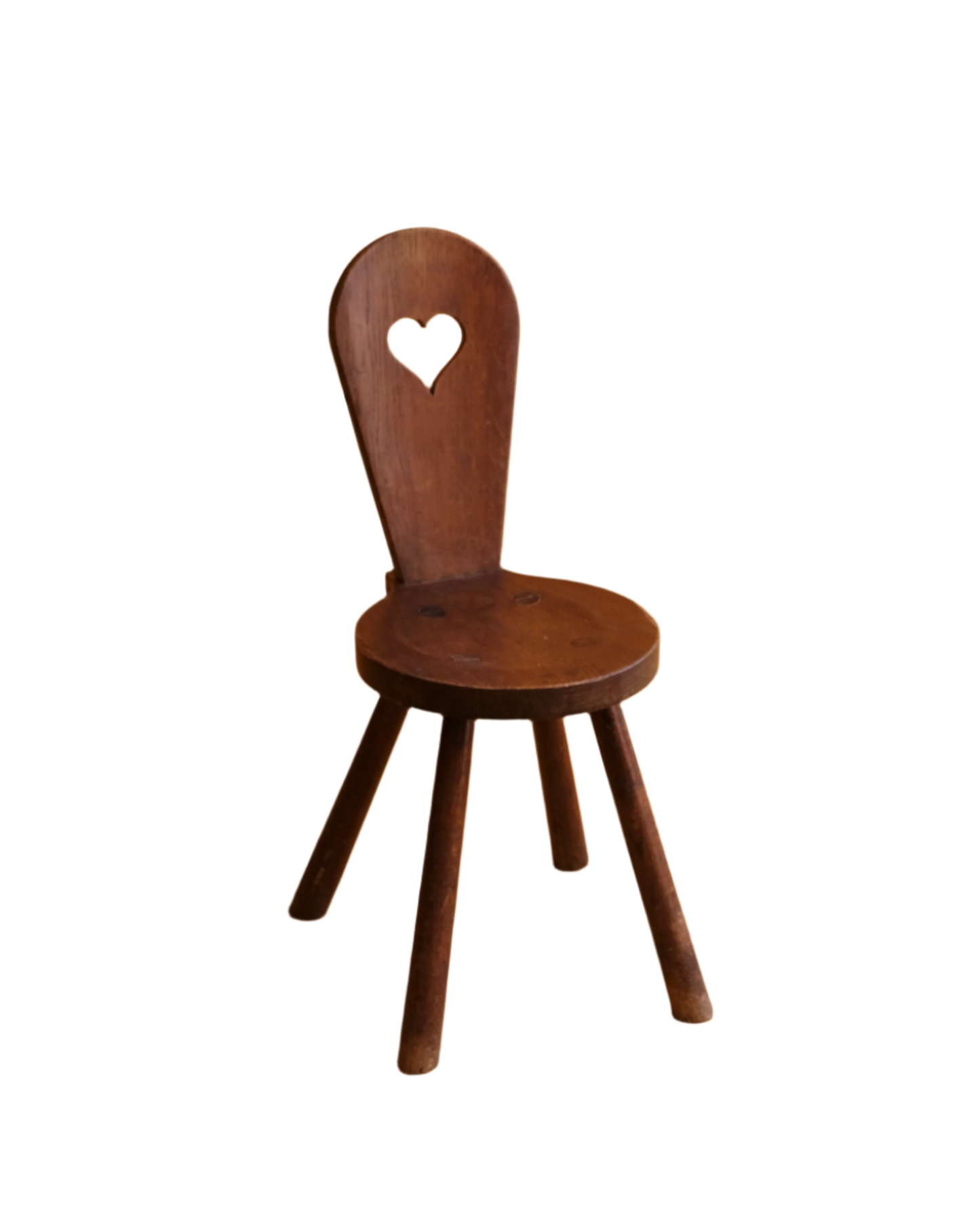 SET OF SIX SMALL BRUTALIST HEART CHAIRS