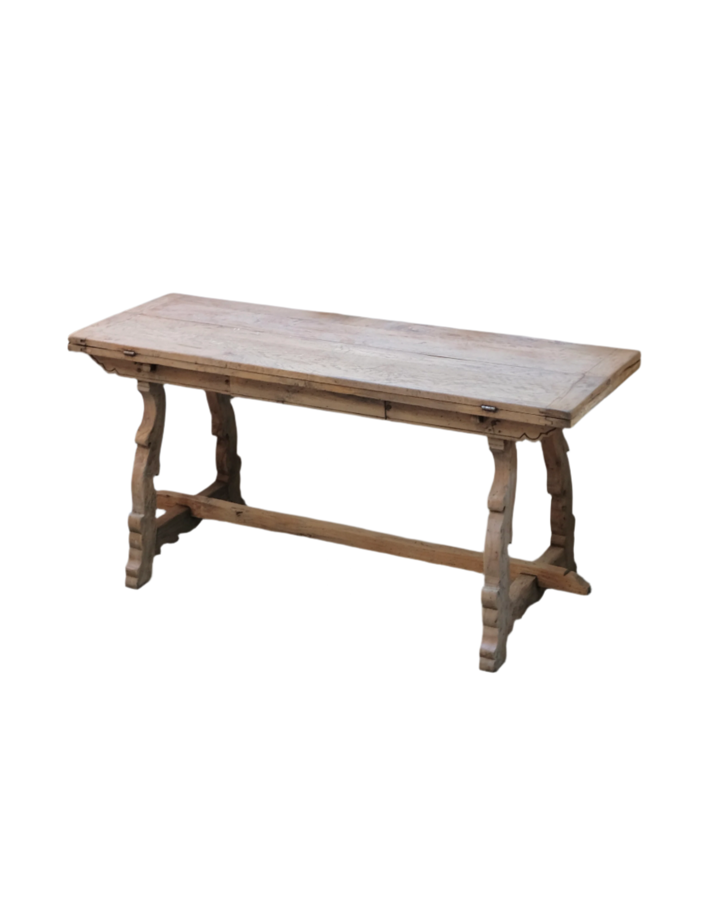 FRENCH OAK BI-FOLDING CONSOLE TABLE