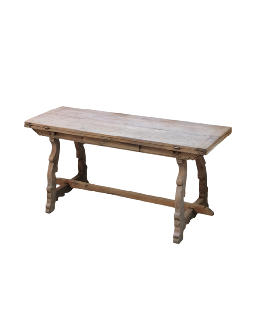 FRENCH OAK BI-FOLDING CONSOLE TABLE