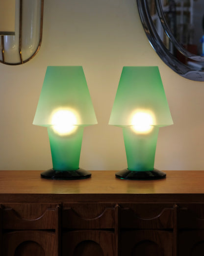 SMALL GREEN MURANO GLASS TABLE LAMP
