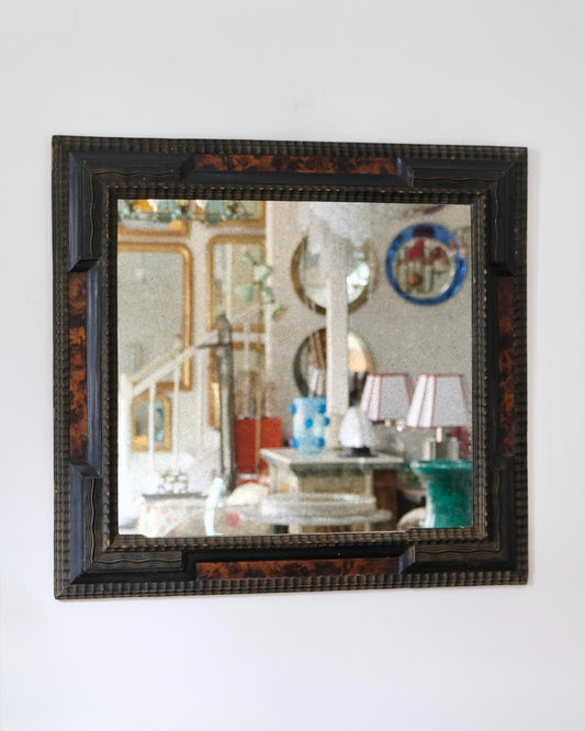 LANDSCAPE BAROQUE MIRROR w. TORTOISESHELL DETAIL
