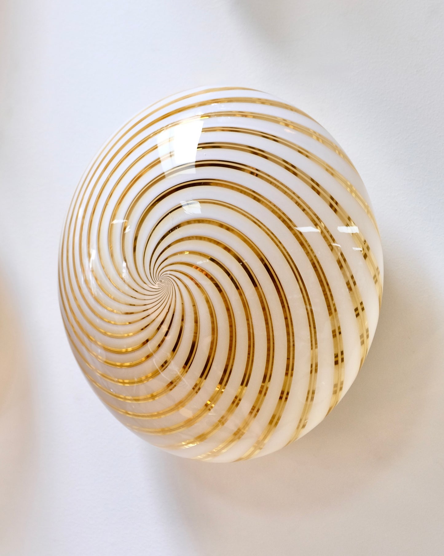 TRIO OF AMBER SWIRL MURANO GLASS SCONCES