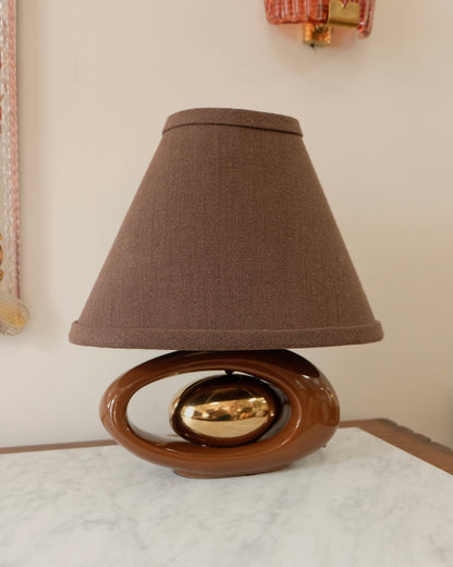 CERAMIC BROWN & GOLD SEYLUMIERE TABLE LAMP