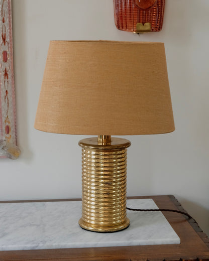 BRASS CYLINDRICAL STUDIO MILANO TABLE LAMP