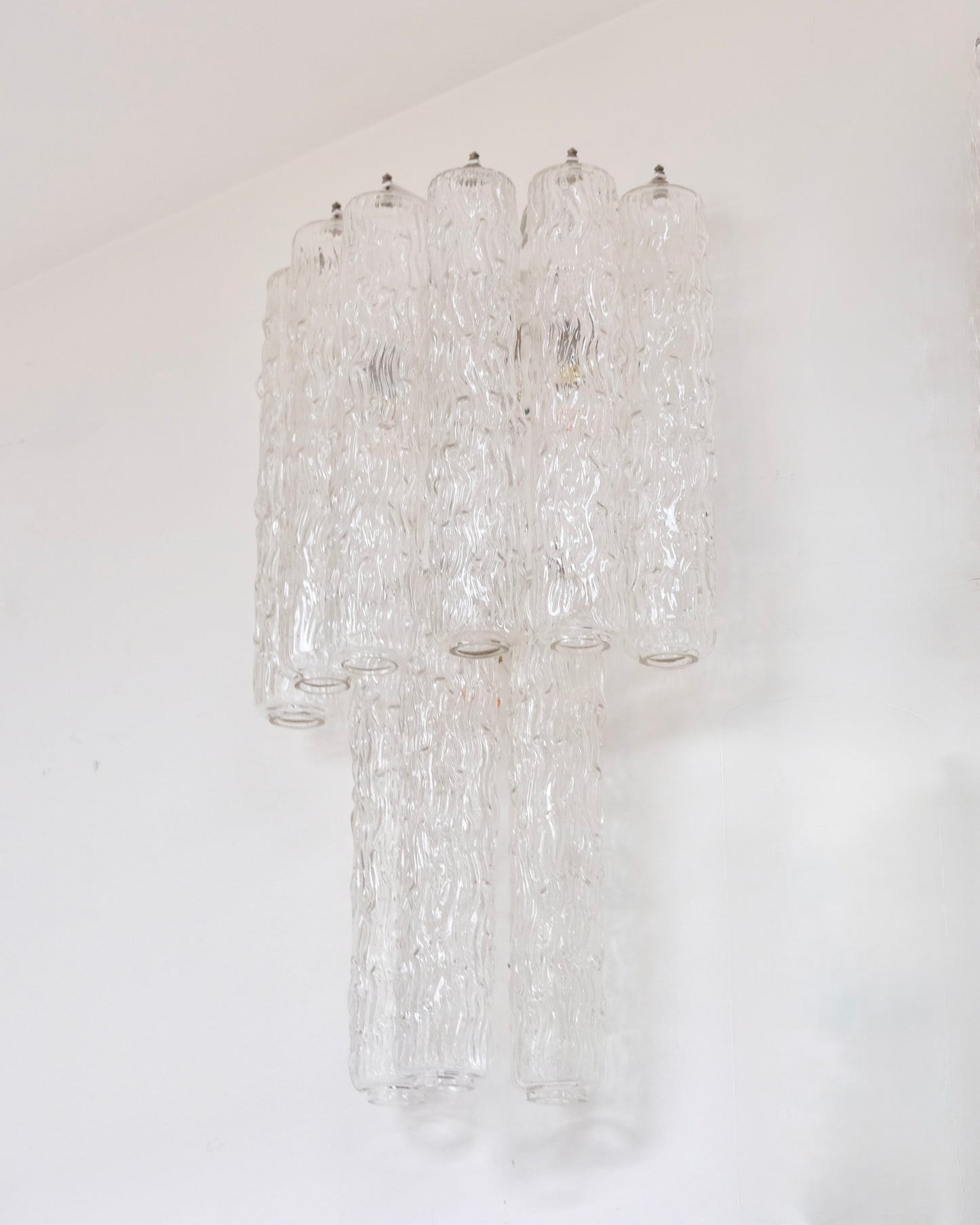 TALL RIPPLE MURANO GLASS FLUTED SCONCES