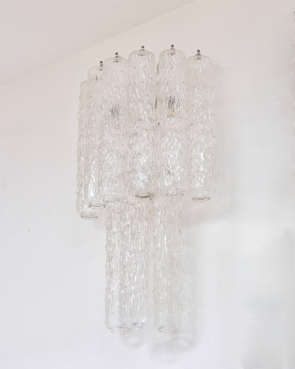 TALL RIPPLE MURANO GLASS FLUTED SCONCES