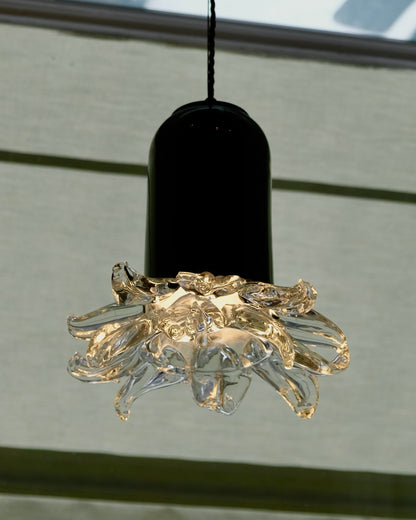 TRIO OF TEXTURED MURANO GLASS PENDANTS