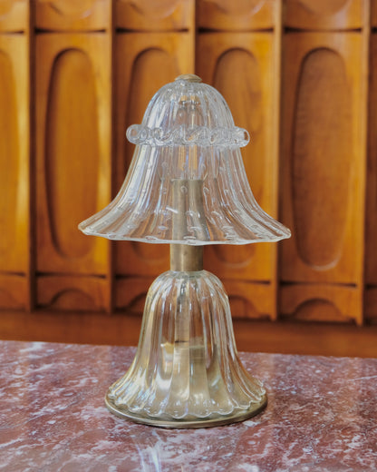 ERCOLE BAROVIER SEEDED MURANO GLASS TABLE LAMPS