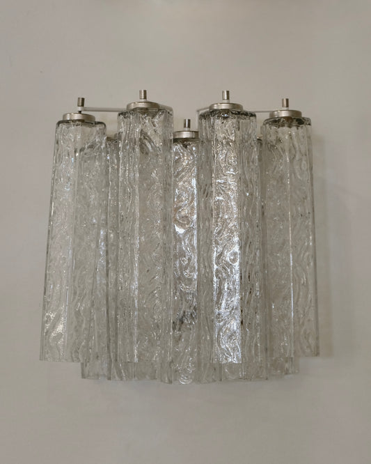 VENINI TEXTURED FLUTED GLASS SCONCE