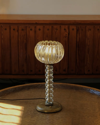 MURANO GLASS TWISTED STEM TABLE LAMP