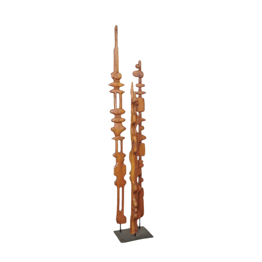 BRUTALIST TOTEM POLE SCULPTURE