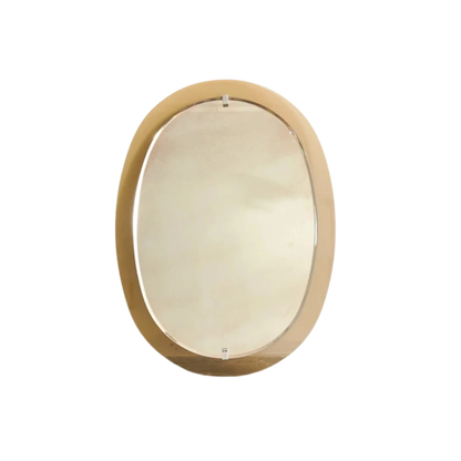 SMOKED CARAMEL GLASS FRAMED MIRROR