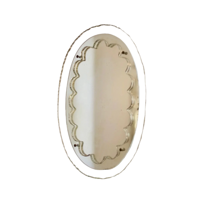 HANDCARVED SCALLOPED MIRROR