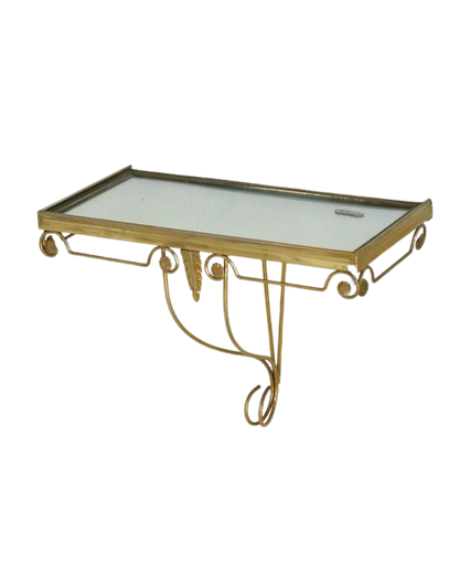 PETITE WALL MOUNTED CONSOLE w. MIRROR TOP