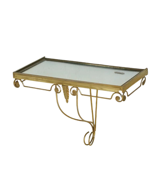 PETITE WALL MOUNTED CONSOLE w. MIRROR TOP