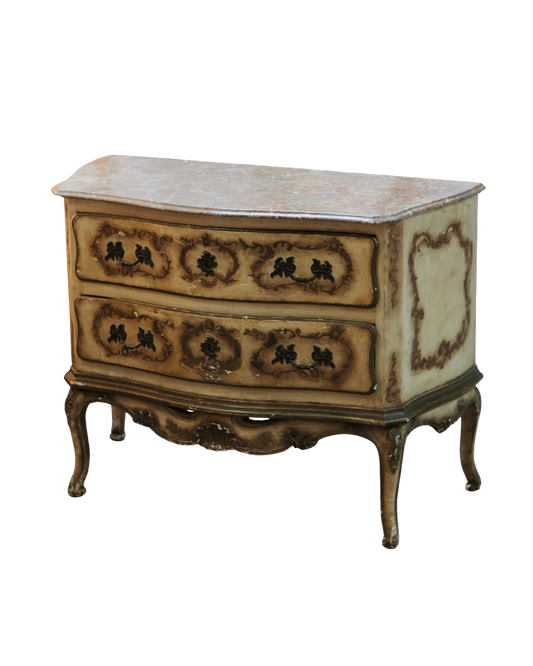 LOUIS XV CEST OF DRAWERS w. MARBLE TOP
