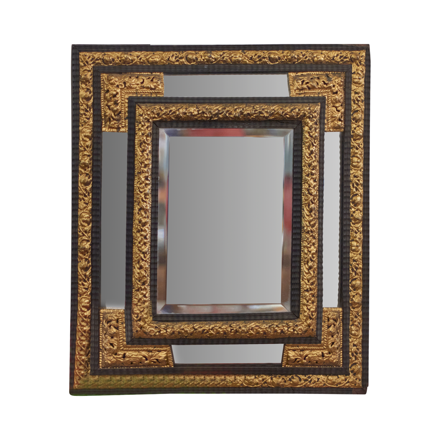 EBONIZED & GILT BAROQUE MIRROR